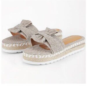 stylewe Women's Low Wedge, Platform Sandals with Bow Details Size US 9, EU 42, …